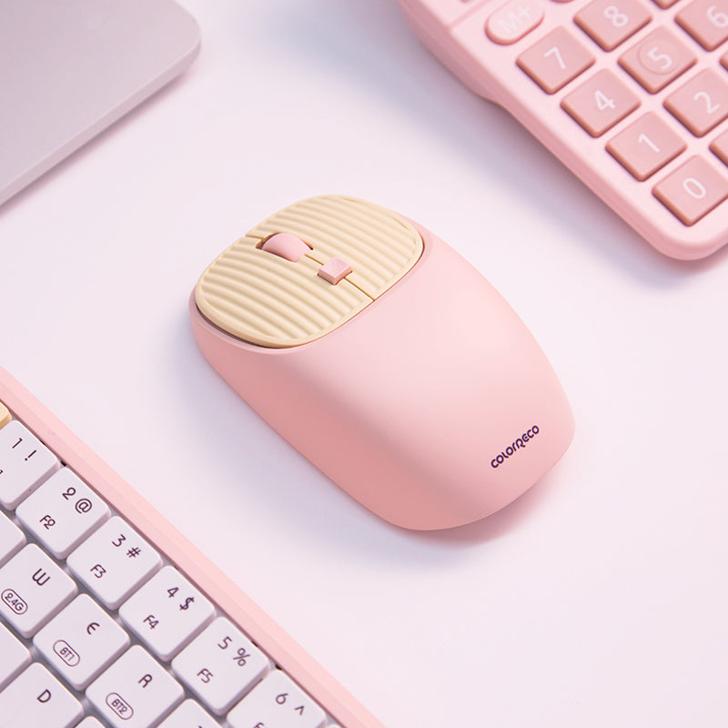 ColorReco Puffy Wireless Bluetooth Pink Mouse
